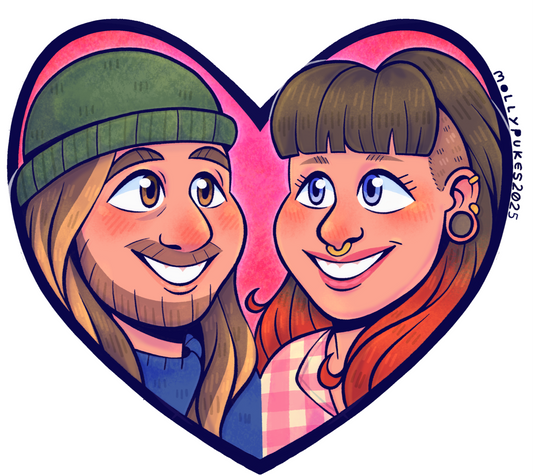 Limited Edition Custom Heart Portraits by MOLLYPUKES