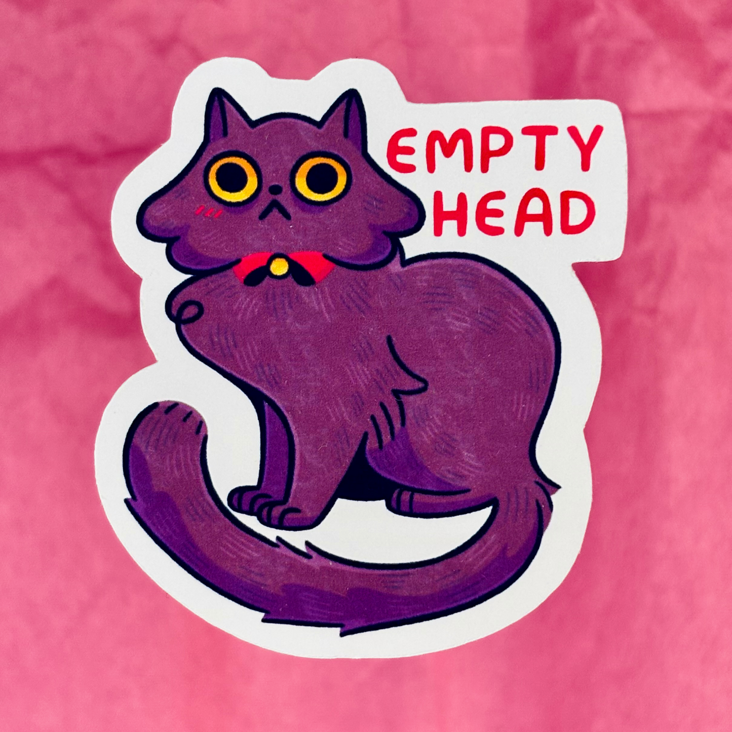 “Empty Head” Cat Sticker
