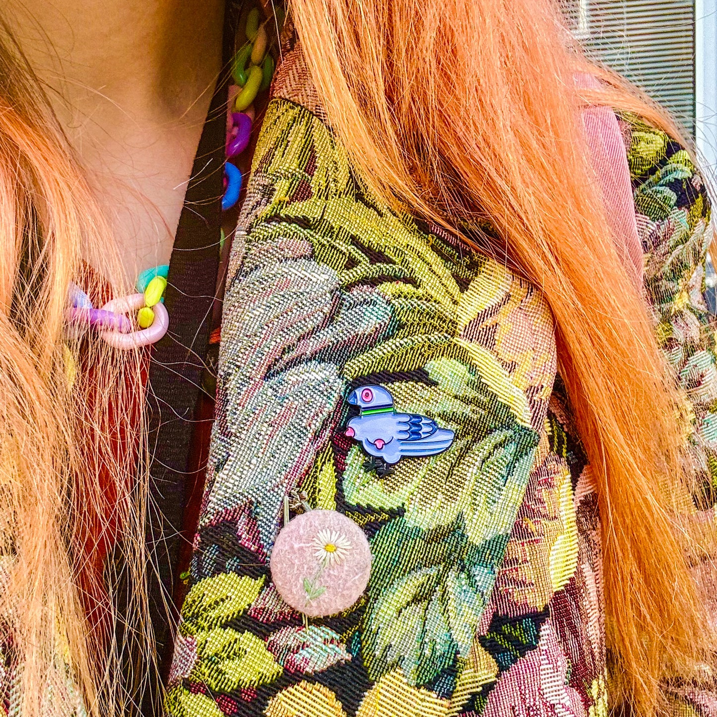 Boob Pigeon Enamel Pin