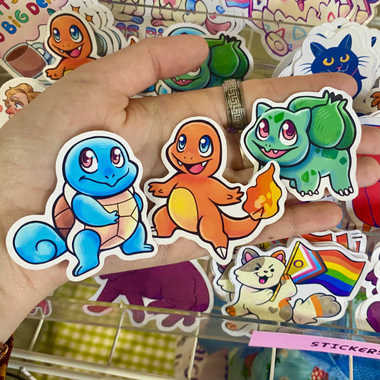 Pokemon Gen 1 Starters! Charmander Bulbasaur Squirtle