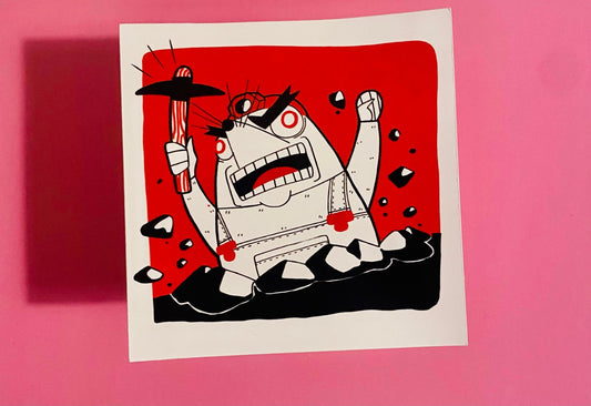 Angry Mole BIG Sticker