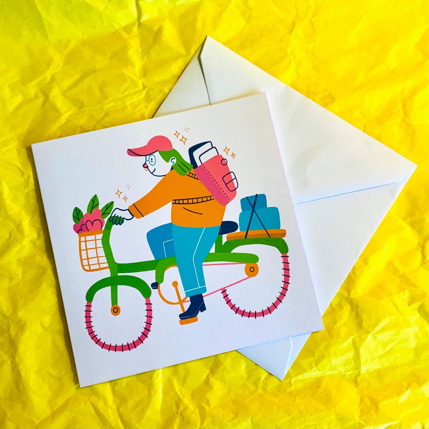 Cycling Greetings Card