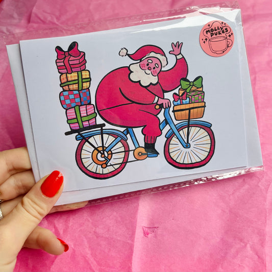 “Santa Bike” Christmas Greetings Card
