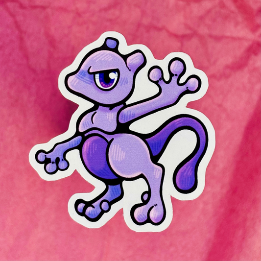 “Mewtwo” Pokemon Sticker