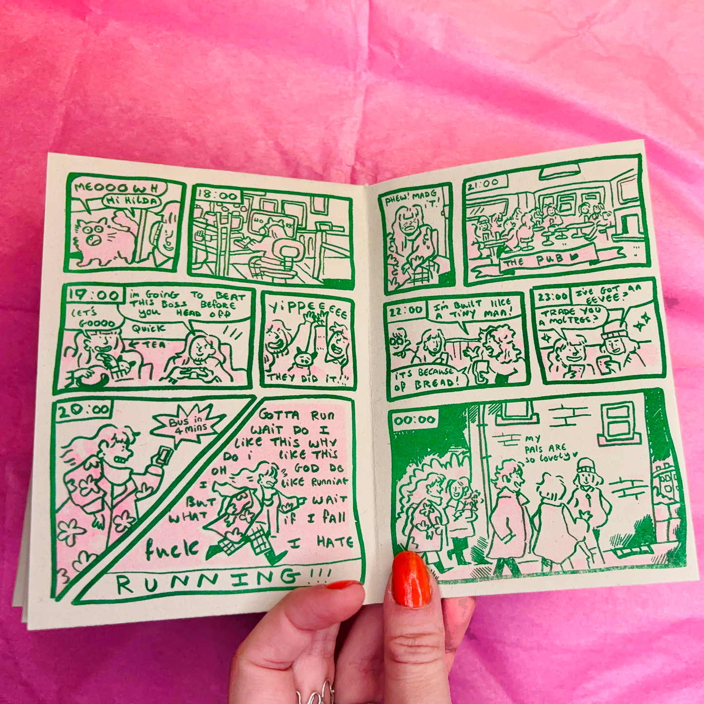 “Hourly Comic Day 2025" Risograph Zine