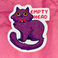 “Empty Head” Cat Sticker