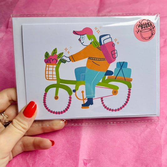 “On Your Bike” Greetings Card