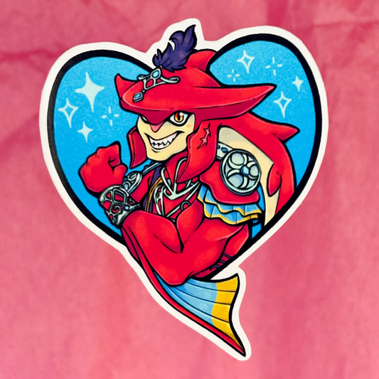 “Prince Sidon” Legend Of Zelda Heart Sticker