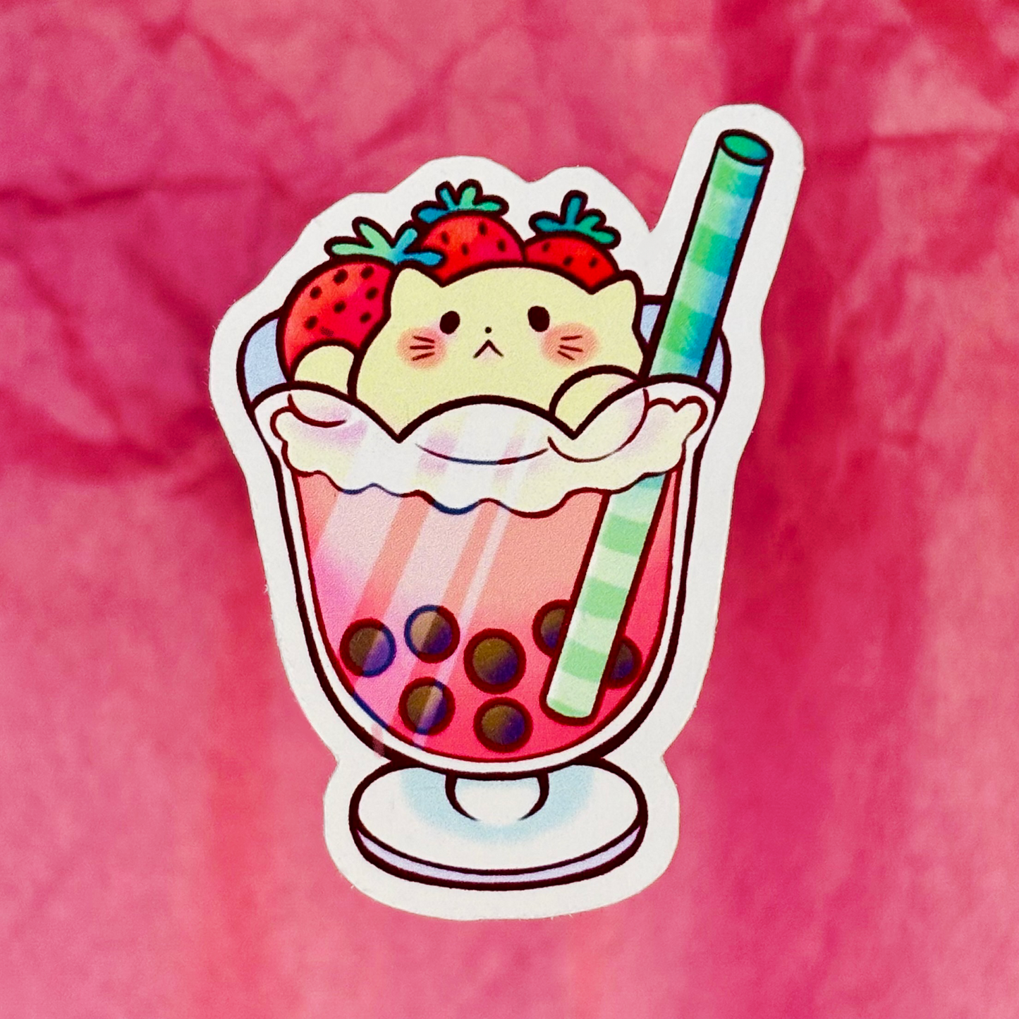 “Cat Boba Drink” Sticker
