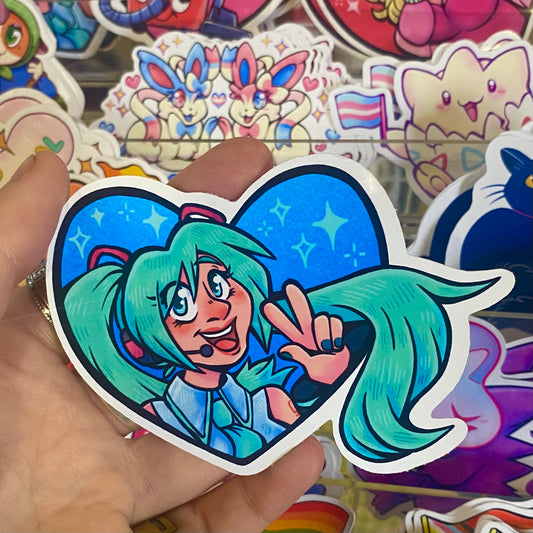 Hatsume Miku Heart Sticker
